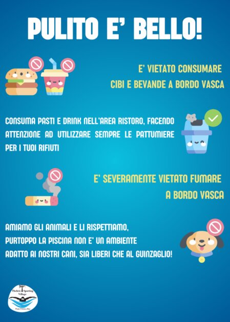 Poche regole per l'igiene ed il rispetto degli altri
