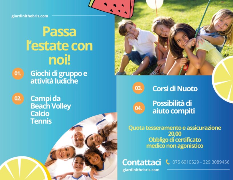 Centro estivo Giardini Thebris orari e prezzi