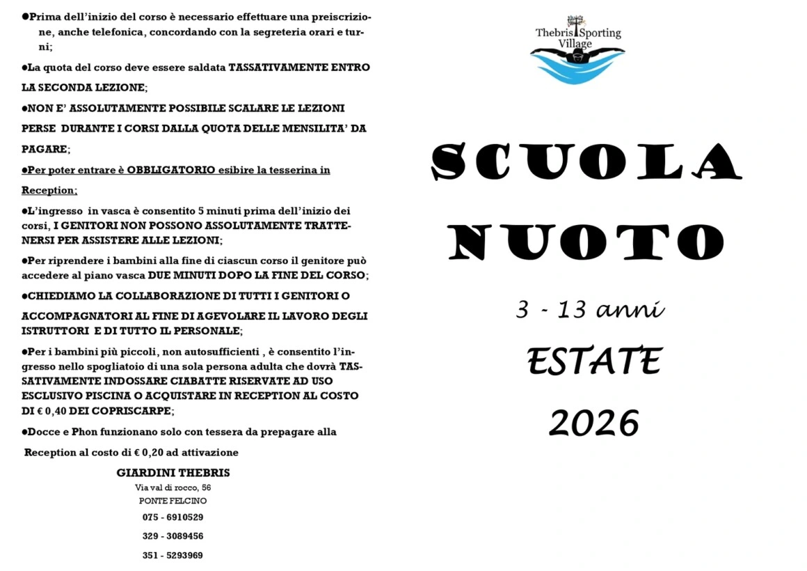 Nuoto per bambini e ragazzi dai 3 ai 14 anni - Scarica la brochure completa 